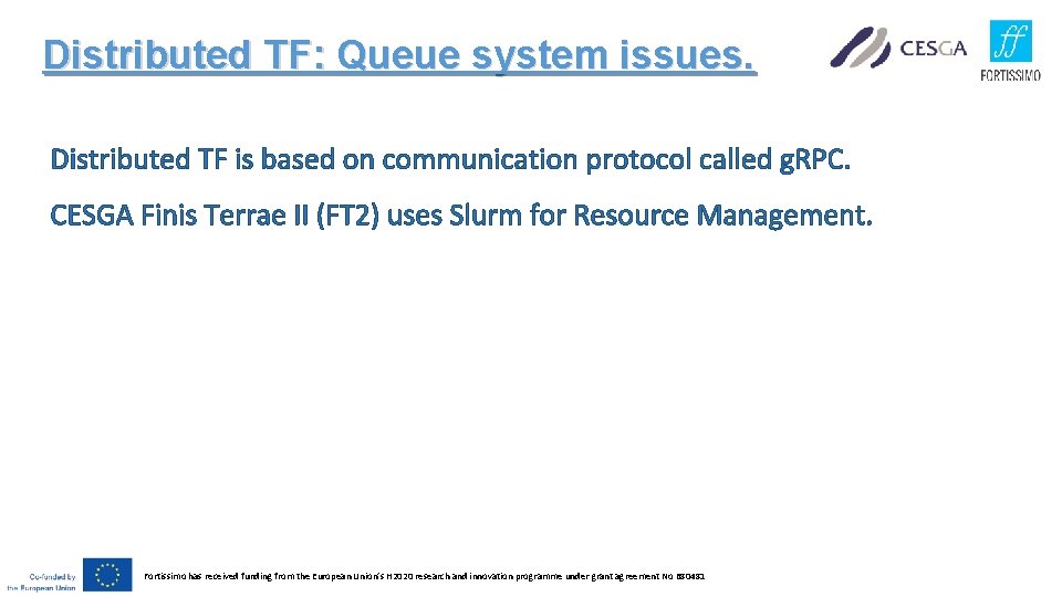 Distributed TF: Queue system issues. Distributed TF is based on communication protocol called g.