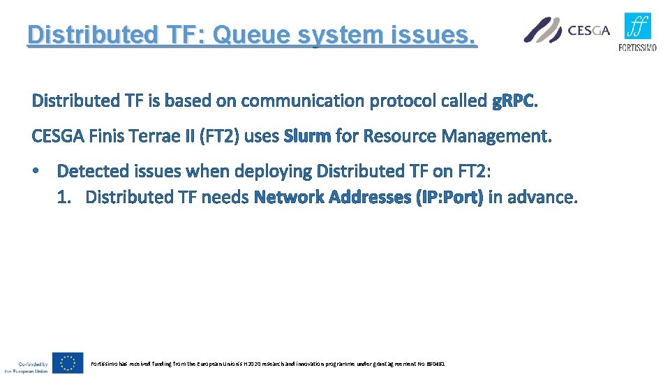 Distributed TF: Queue system issues. Distributed TF is based on communication protocol called g.