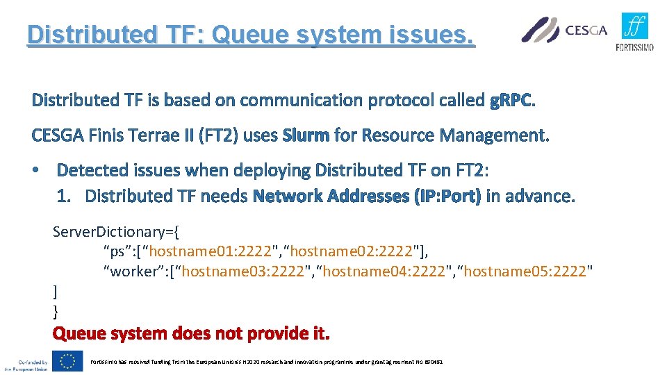 Distributed TF: Queue system issues. Distributed TF is based on communication protocol called g.