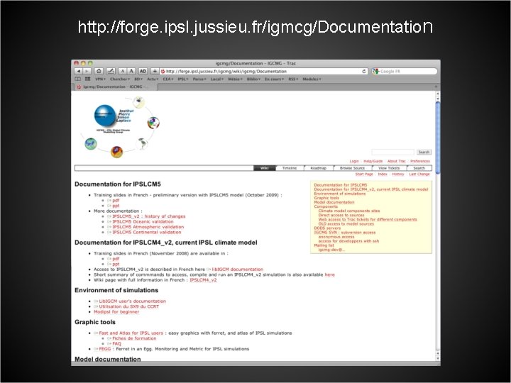 http: //forge. ipsl. jussieu. fr/igmcg/Documentation 