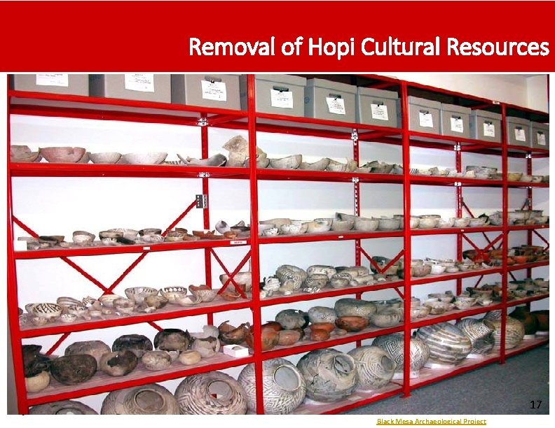 Removal of Hopi Cultural Resources 17 Black Mesa Archaeological Project 