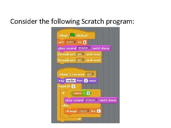 Consider the following Scratch program: 