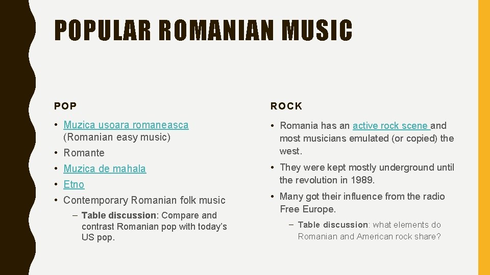 POPULAR ROMANIAN MUSIC POP ROCK • Muzica usoara romaneasca (Romanian easy music) • Romania