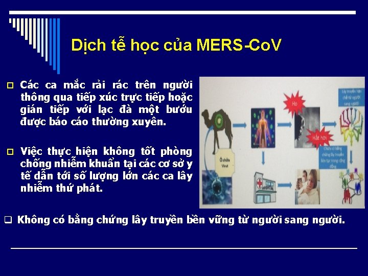 Dịch tễ học của MERS-Co. V o Các ca mắc rải rác trên người