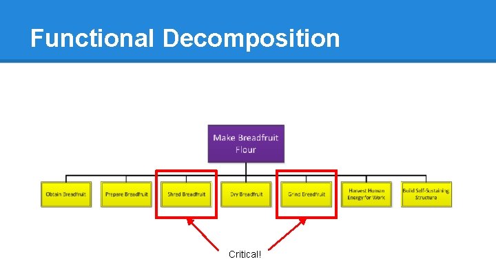 Functional Decomposition Critical! 