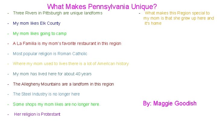 What Makes Pennsylvania Unique? - Three Rivers in Pittsburgh are unique landforms - My