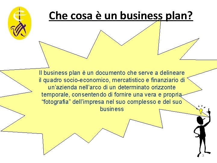 Che cosa è un business plan? Il business plan è un documento che serve