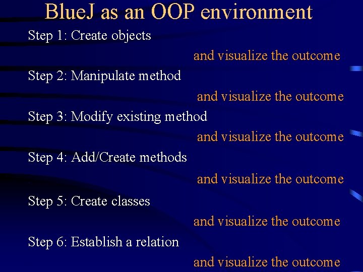 Blue. J as an OOP environment Step 1: Create objects. and visualize the outcome