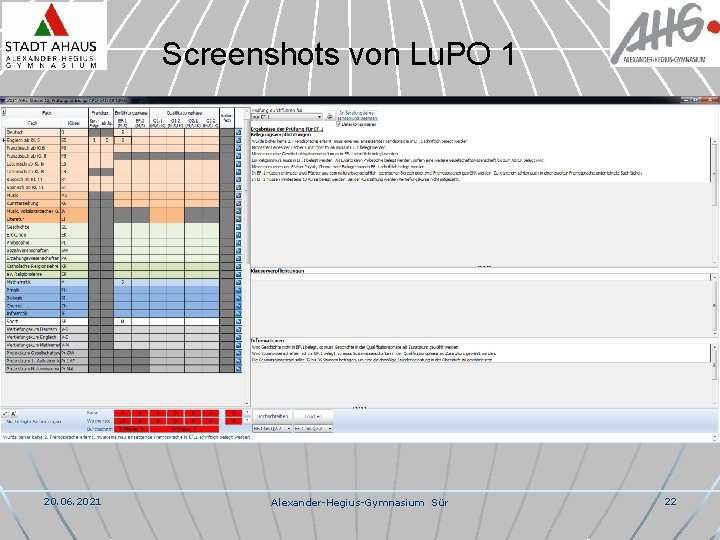 Screenshots von Lu. PO 1 20. 06. 2021 Alexander-Hegius-Gymnasium Sür 22 