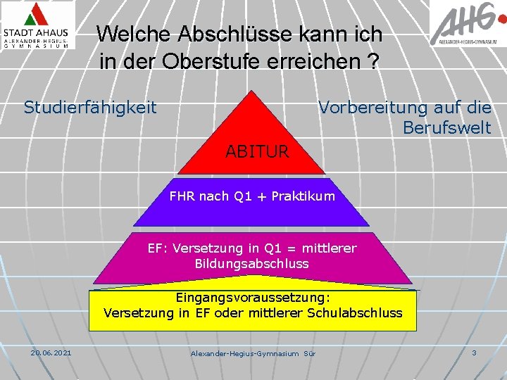 Welche Abschlüsse kann ich in der Oberstufe erreichen ? Studierfähigkeit Vorbereitung auf die Berufswelt