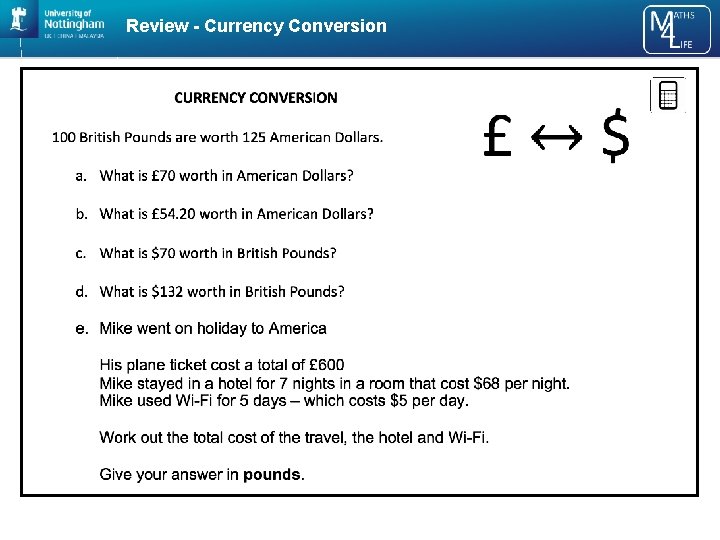 Review - Currency Conversion 