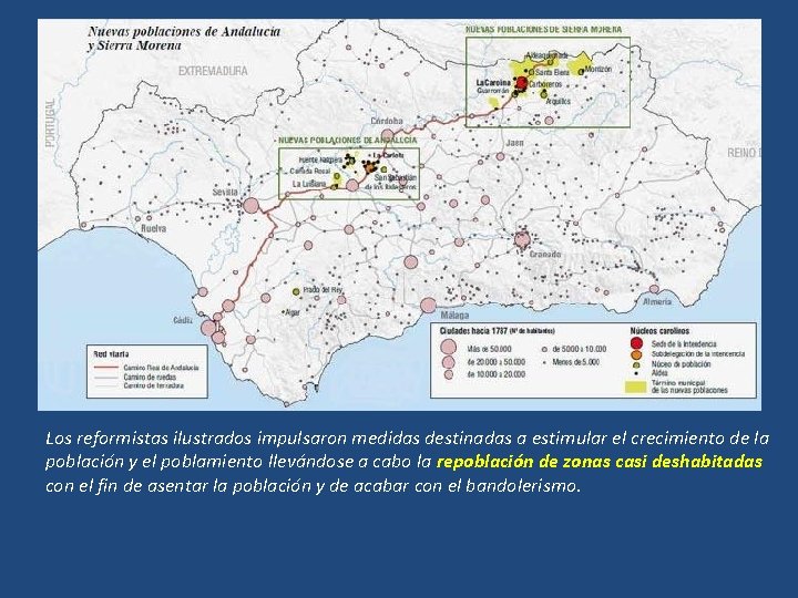 Los reformistas ilustrados impulsaron medidas destinadas a estimular el crecimiento de la población y