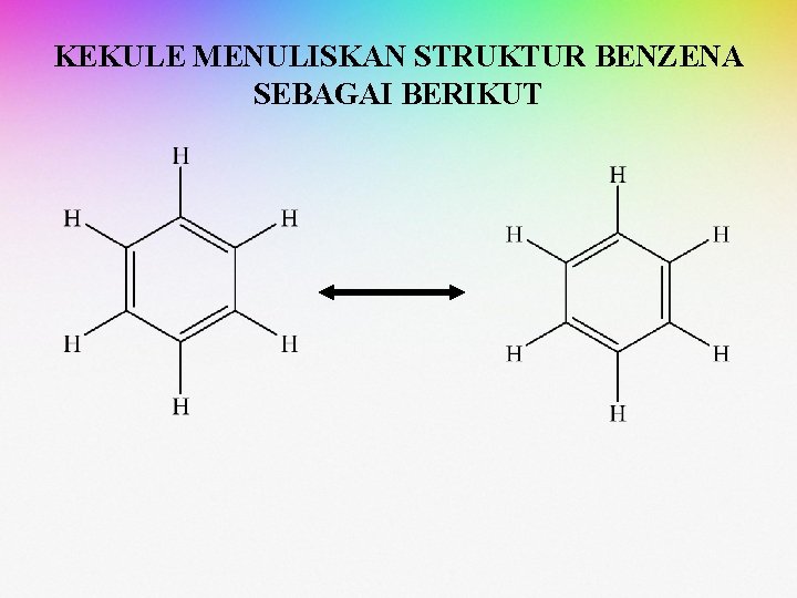 KEKULE MENULISKAN STRUKTUR BENZENA SEBAGAI BERIKUT KEKULE MENULISKAN STRUKTUR BENZENA SEBAGAI BERIKUT
