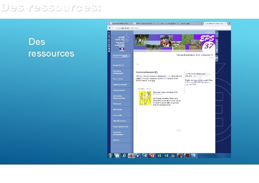 Des ressources: Des ressources 