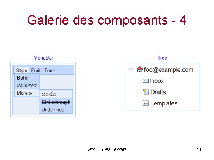 Galerie des composants - 4 GWT - Yves Bekkers 44 