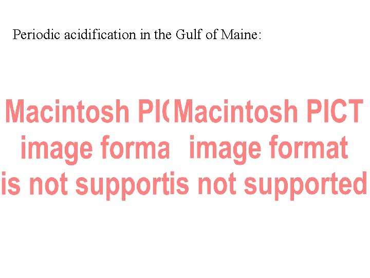 Periodic acidification in the Gulf of Maine: 