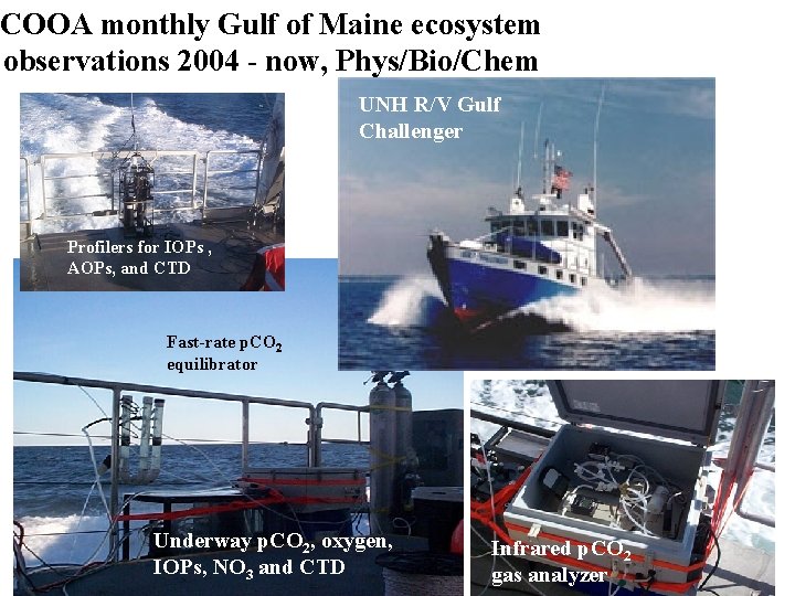 COOA monthly Gulf of Maine ecosystem observations 2004 - now, Phys/Bio/Chem UNH R/V Gulf