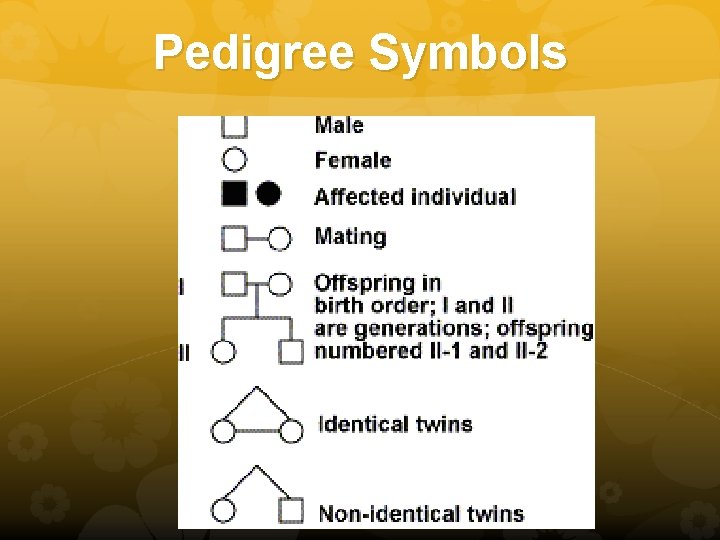 Pedigree Symbols 