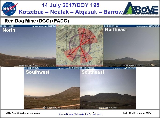 14 July 2017/DOY 195 Kotzebue – Noatak – Atqasuk – Barrow CARVE Red Dog