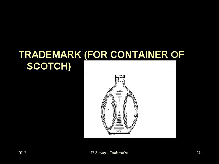 TRADEMARK (FOR CONTAINER OF SCOTCH) 2015 IP Survey -- Trademarks 27 