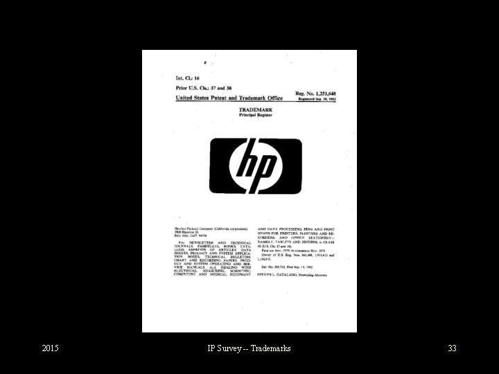 2015 IP Survey -- Trademarks 33 