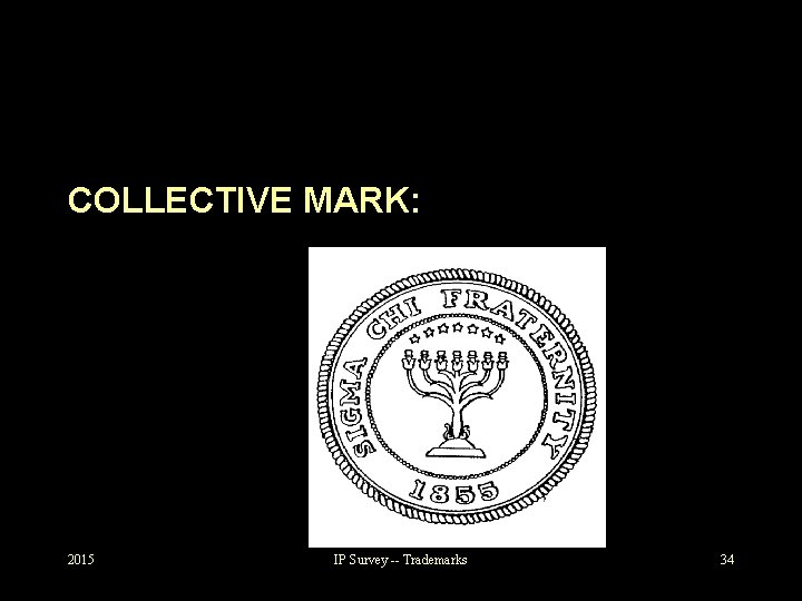 COLLECTIVE MARK: 2015 IP Survey -- Trademarks 34 