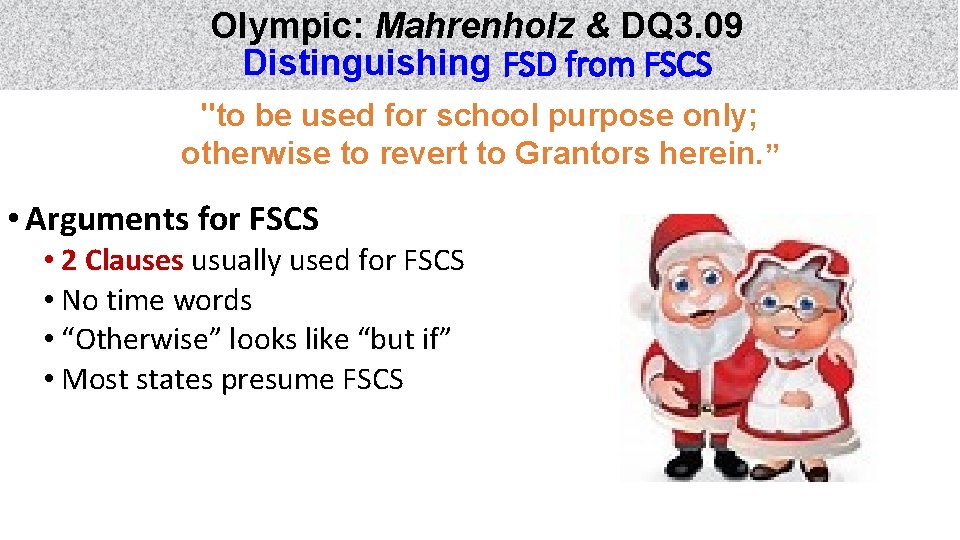 Olympic: Mahrenholz & DQ 3. 09 Distinguishing FSD from FSCS "to be used for