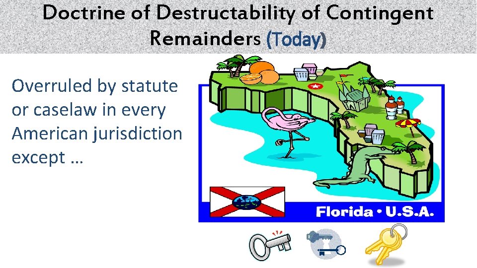Doctrine of Destructability of Contingent Remainders (Today) (Today Overruled by statute or caselaw in