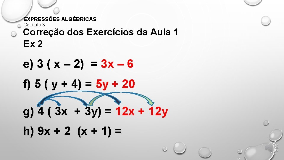 EXPRESSÕES ALGÉBRICAS Capítulo 3 Correção dos Exercícios da Aula 1 Ex 2 e) 3