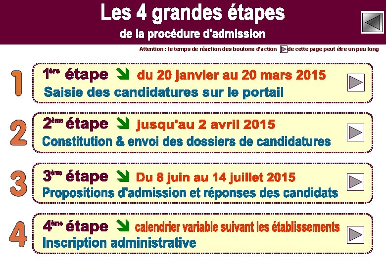 Attention : le temps de réaction des boutons d’action de cette page peut être