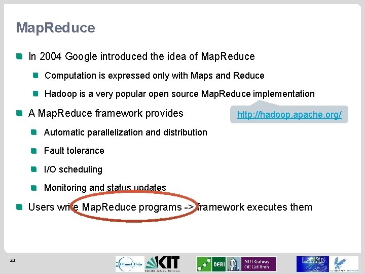 Map. Reduce In 2004 Google introduced the idea of Map. Reduce Computation is expressed