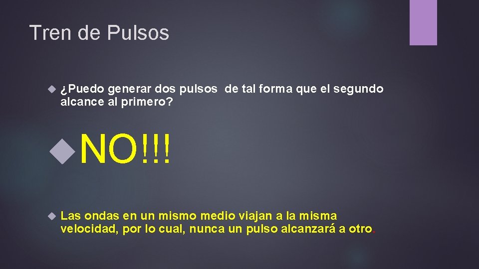 Tren de Pulsos ¿Puedo generar dos pulsos de tal forma que el segundo alcance