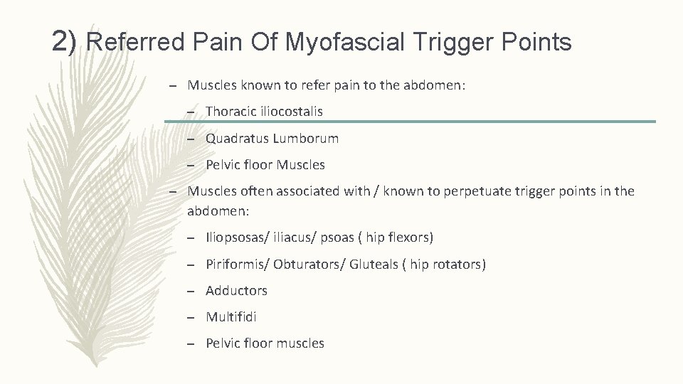 2) Referred Pain Of Myofascial Trigger Points – Muscles known to refer pain to 2) Referred Pain Of Myofascial Trigger Points – Muscles known to refer pain to