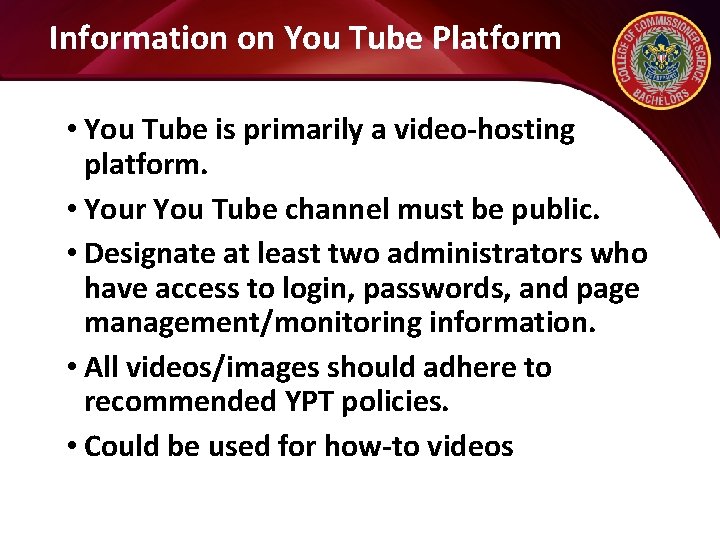 Information on You Tube Platform • You Tube is primarily a video-hosting platform. •