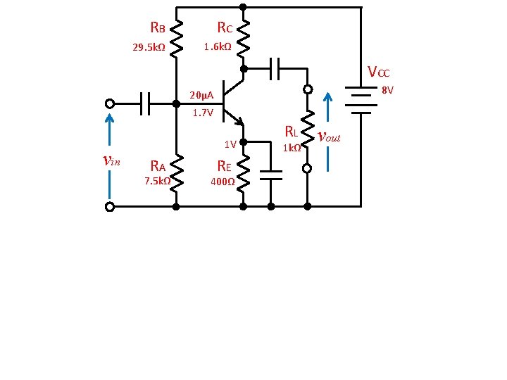 RB RC 29. 5 kΩ 1. 6 kΩ VCC 8 V 20μA 1. 7