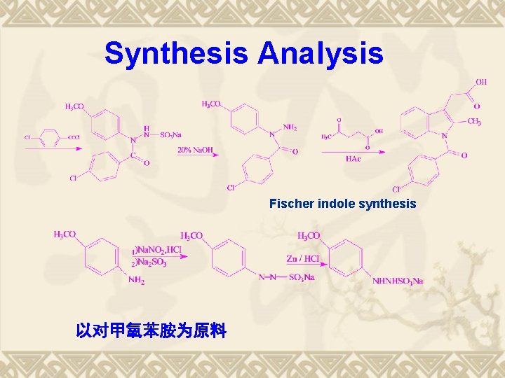 Synthesis Analysis Fischer indole synthesis 以对甲氧苯胺为原料 