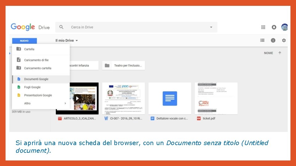 Si aprirà una nuova scheda del browser, con un Documento senza titolo (Untitled document).