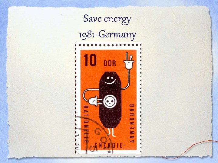 Save energy 1981 -Germany 