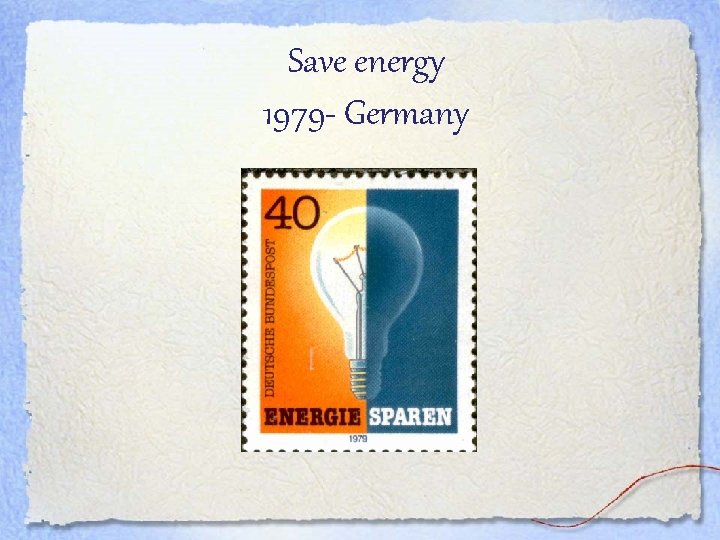 Save energy 1979 - Germany 