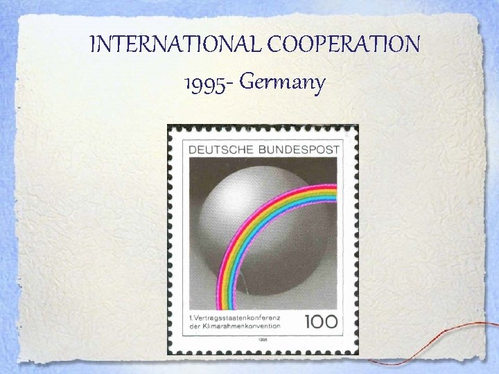 INTERNATIONAL COOPERATION 1995 - Germany 