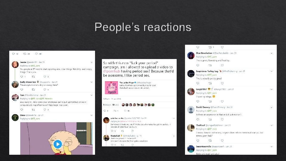 People’s reactions 