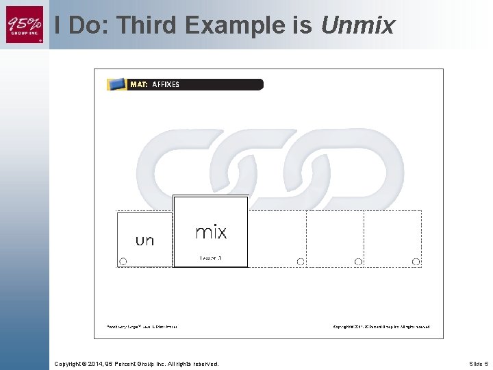 I Do: Third Example is Unmix Copyright © 2014, 95 Percent Group Inc. All
