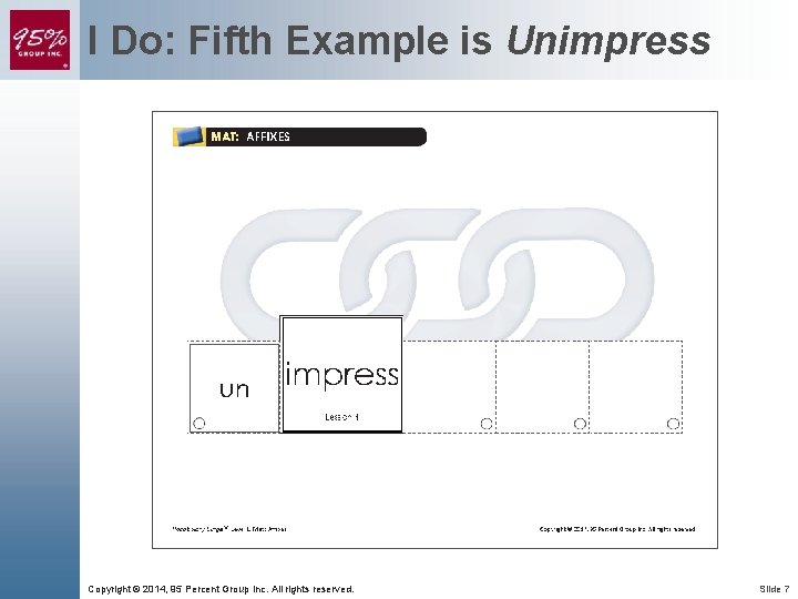 I Do: Fifth Example is Unimpress Copyright © 2014, 95 Percent Group Inc. All