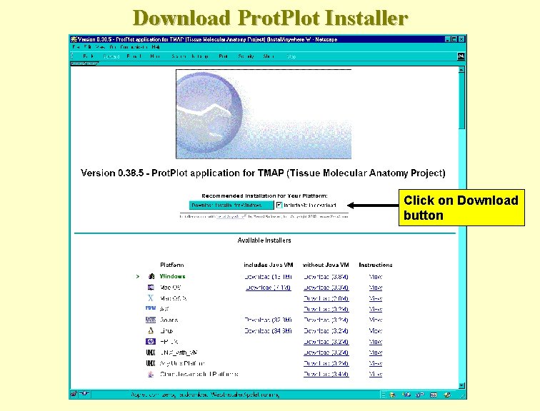 Download Prot. Plot Installer Click on Download button 