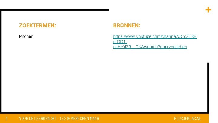 ZOEKTERMEN: BRONNEN: Pitchen https: //www. youtube. com/channel/UCc. ZDk. B m. OD 1 n. JHY