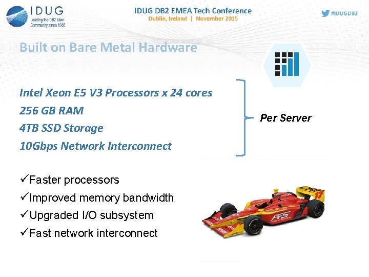 Built on Bare Metal Hardware Intel Xeon E 5 V 3 Processors x 24