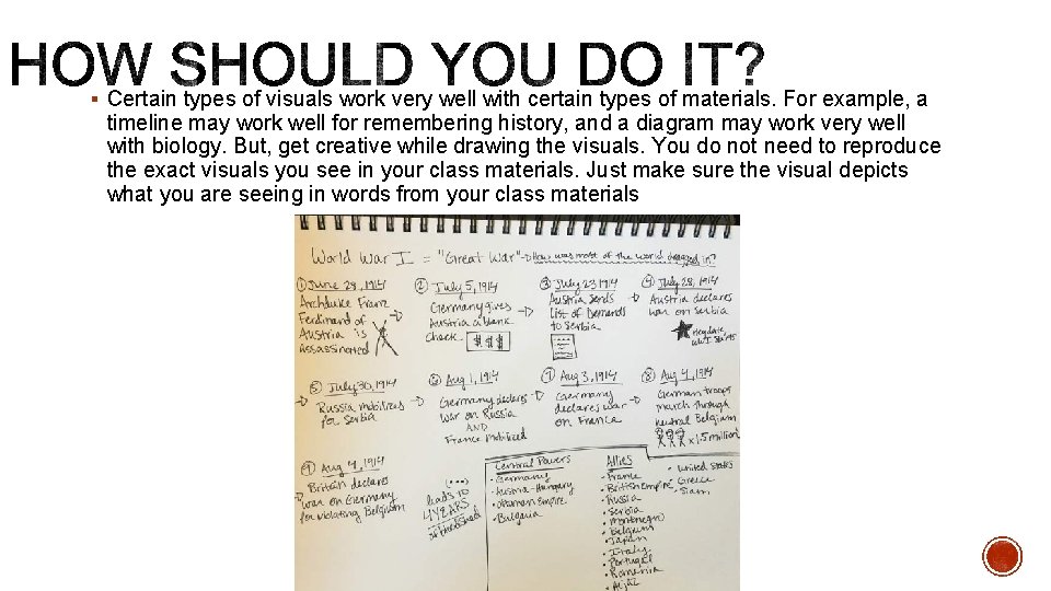 § Certain types of visuals work very well with certain types of materials. For