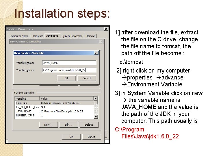 Installation steps: 1] after download the file, extract the file on the C drive,