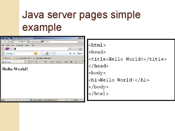 Java server pages simple example 