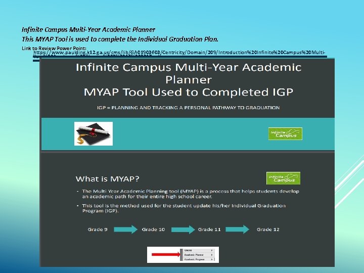 Infinite Campus Multi-Year Academic Planner This MYAP Tool is used to complete the Individual